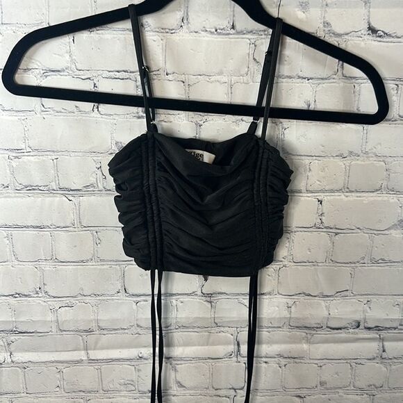 👗 Tiger Mist Black Bandage-Style Top - Size XS - Very Flattering - Picture 2 of 4